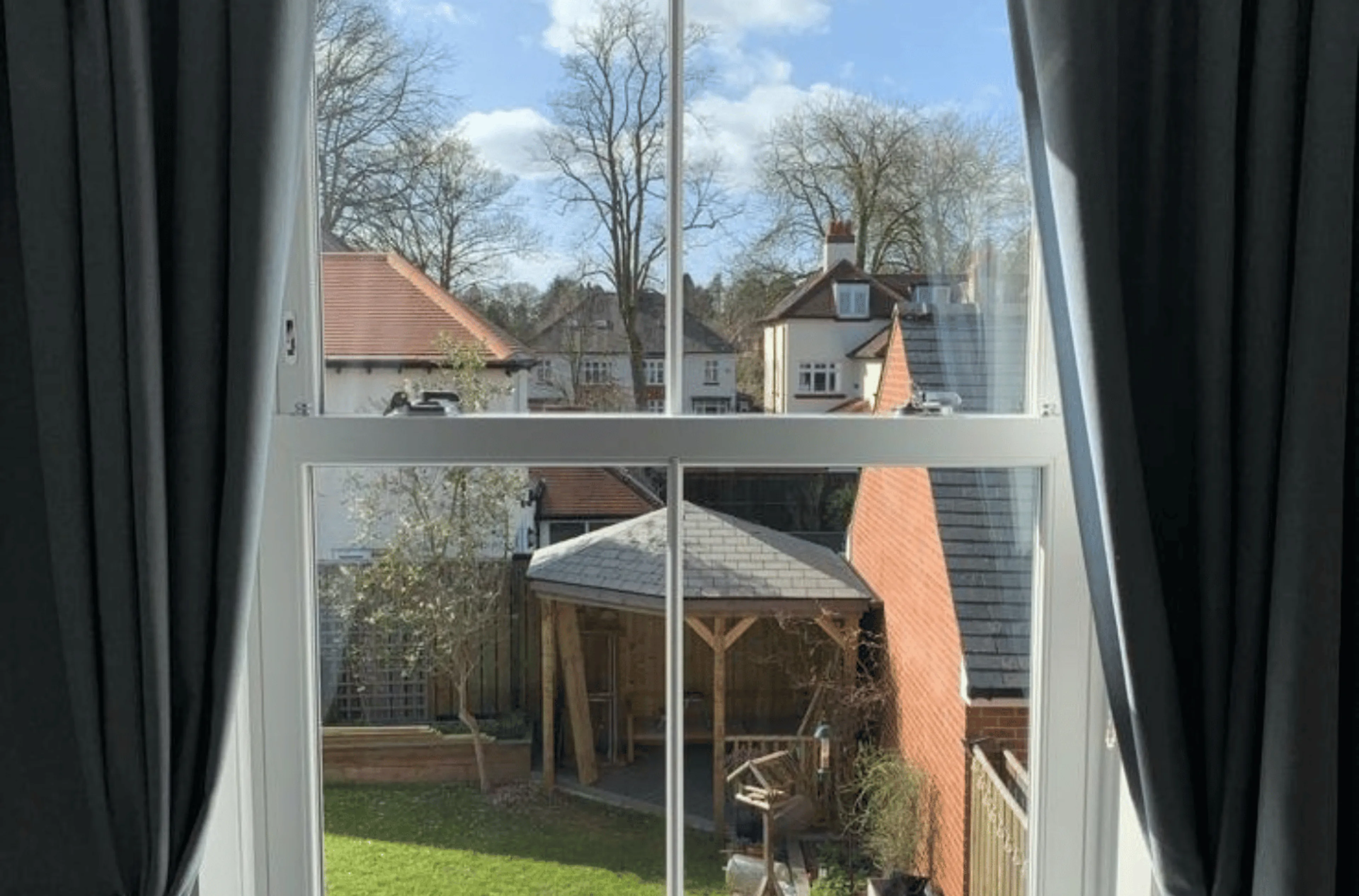 White Sliding Sash Windows Traditional